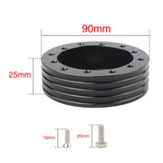 Mozzo per auto per kit adattatore per volante da 6 a 3 fori Bulloni distanziatori per volante, Adapter (Black), Adapter (Silver)