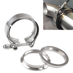Morsetto per flangia in acciaio inossidabile 304 con morsetto a V per tubo di scarico turbo per auto da 2,5 pollici, 2.5 inch V-Band Clamp