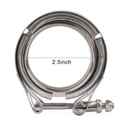 Morsetto per flangia in acciaio inossidabile 304 con morsetto a V per tubo di scarico turbo per auto da 2,5 pollici, 2.5 inch V-Band Clamp