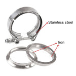 Morsetto per flangia in acciaio inossidabile 304 con morsetto a V per tubo di scarico turbo per auto da 2,5 pollici, 2.5 inch V-Band Clamp