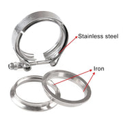 Morsetto per flangia in acciaio inossidabile 304 con morsetto a V per tubo di scarico turbo per auto da 3 pollici, 3 inch V-Band Clamp