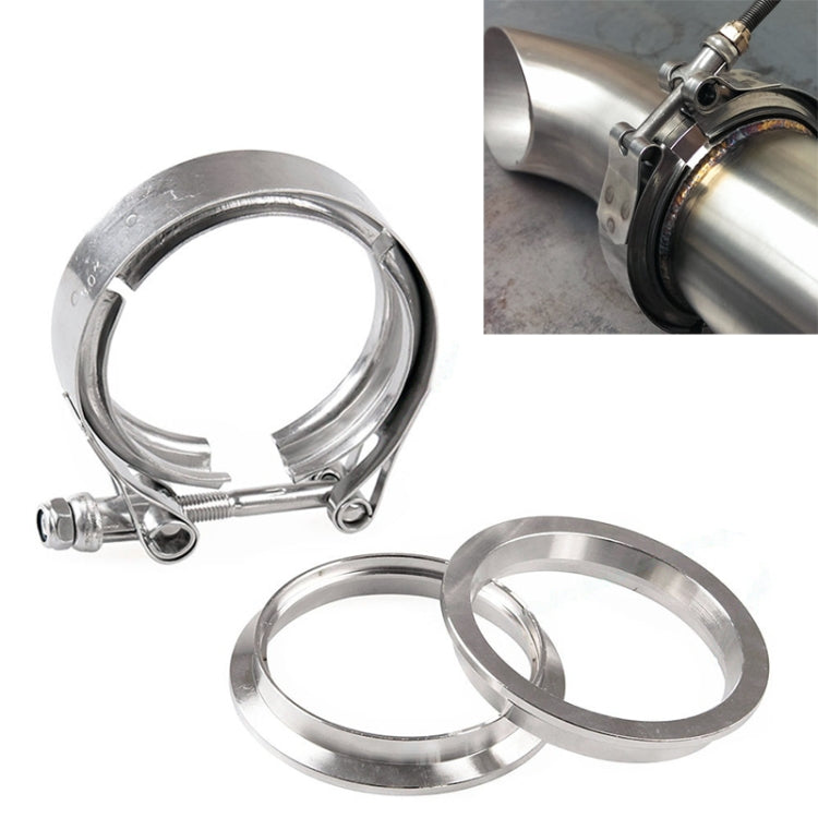 Morsetto per flangia in acciaio inossidabile 304 con morsetto a V per tubo di scarico turbo per auto da 4 pollici, 4 inch V-Band Clamp