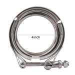 Morsetto per flangia in acciaio inossidabile 304 con morsetto a V per tubo di scarico turbo per auto da 4 pollici, 4 inch V-Band Clamp
