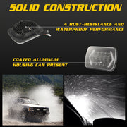 7 pollici H4 DC 9 V-30 V 3000LM 6000 K 30 W IP67 8 LED perline lampada per auto forma quadrata LED fari per Jeep Wrangler, Square Shape