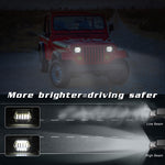 7 pollici H4 DC 9 V-30 V 3000LM 6000 K 30 W IP67 8 LED perline lampada per auto forma quadrata LED fari per Jeep Wrangler, Square Shape