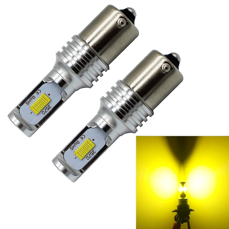 2 pz. Decodifica 1156/BA15S 72W Lampadine LED Luce per auto Indicatore di direzione automatica Luce di riserva, DC 12-24V, White, Yellow