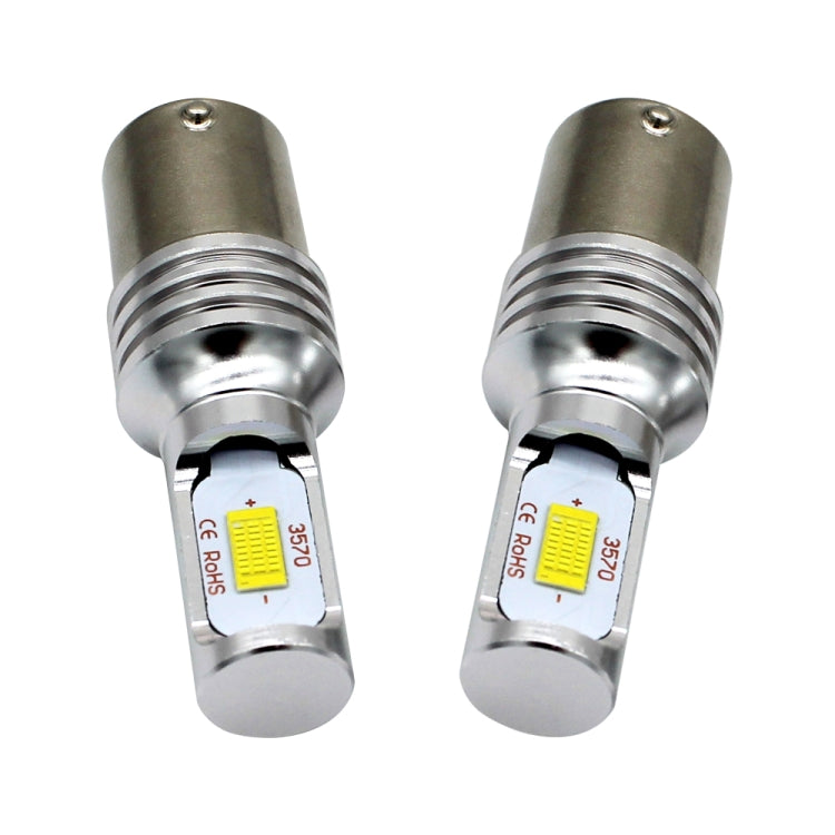 2 pz. Decodifica 1156/BA15S 72W Lampadine LED Luce per auto Indicatore di direzione automatica Luce di riserva, DC 12-24V, White, Yellow