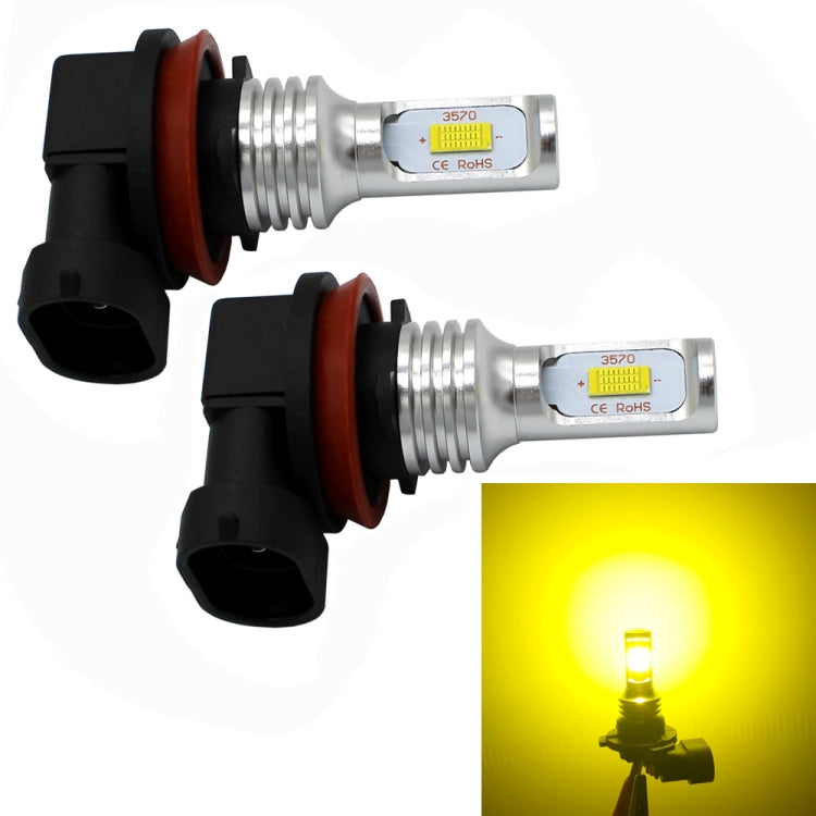 2 PZ H8/H11 72W 1000LM 6000-6500K Lampadine LED fendinebbia per auto a luce bianca super luminosa, DC 12-24V, H8/H9/H10/H11, H8/H11
