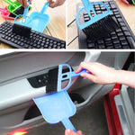 Set di paletta per scopa piccola, mini spazzola per pulizia tastiera per auto da tavolo, 1  Set (Green), 1  Set (Blue), 1  Set (Magenta)