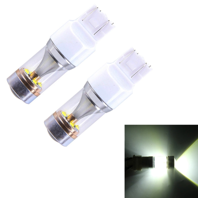 2 PZ T20/7443 350 LM 6000K Doppio Filo 30W Luce Bianca 6 LED CREE Canbus Lampadina Freno per Auto, DC 12V, T20