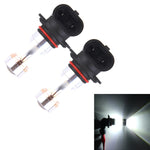 2 PZ 9006 350 LM 6000K 30W Luce bianca CREE 6 LED Lampadina fendinebbia per auto, DC 12V, 9006