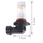 2 PZ 9006 350 LM 6000K 30W Luce bianca CREE 6 LED Lampadina fendinebbia per auto, DC 12V, 9006