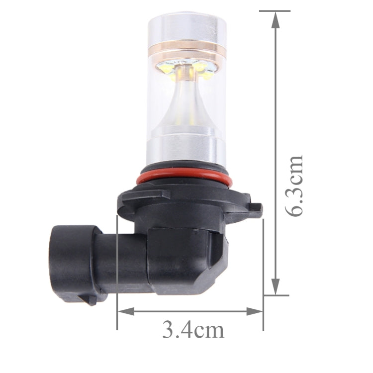 2 PZ 9006 350 LM 6000K 30W Luce bianca CREE 6 LED Lampadina fendinebbia per auto, DC 12V, 9006