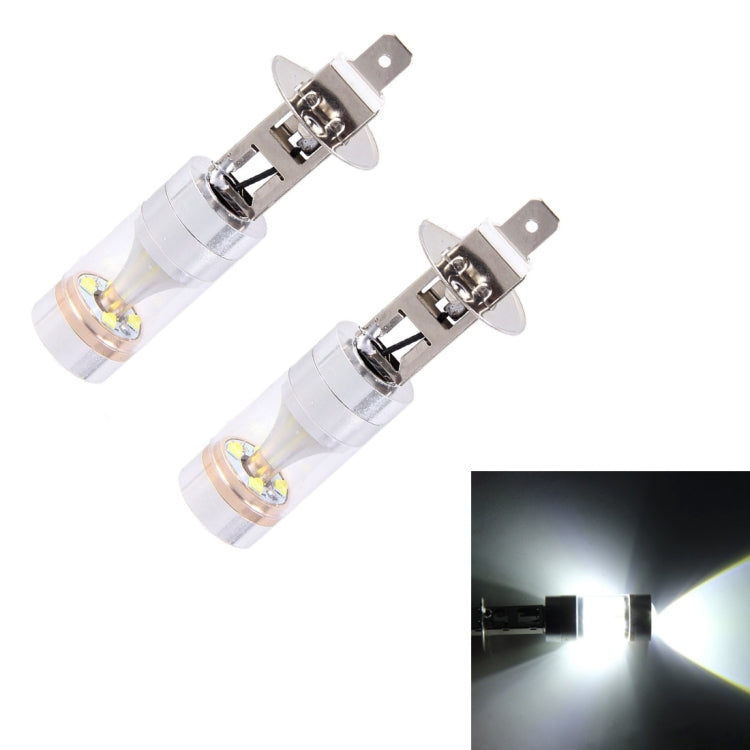 2 PZ H1 30W 350 LM 6000K Lampadina fendinebbia per auto CREE 6 LED a luce bianca, DC 12V, H1