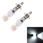 2 PZ H1 30W 350 LM 6000K Lampadina fendinebbia per auto CREE 6 LED a luce bianca, DC 12V, H1
