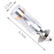 2 PZ H3 30W 350 LM 6000K Lampadina fendinebbia per auto CREE 6 LED a luce bianca, DC 12V, H3