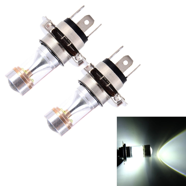 2 PZ H4 350 LM 6000K 30W Luce bianca CREE 6 LED Lampadina fendinebbia per auto, DC 12V, H4