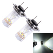 2 PZ H7 30W 350 LM 6000K Lampadina fendinebbia per auto CREE 6 LED a luce bianca, DC 12V, H7