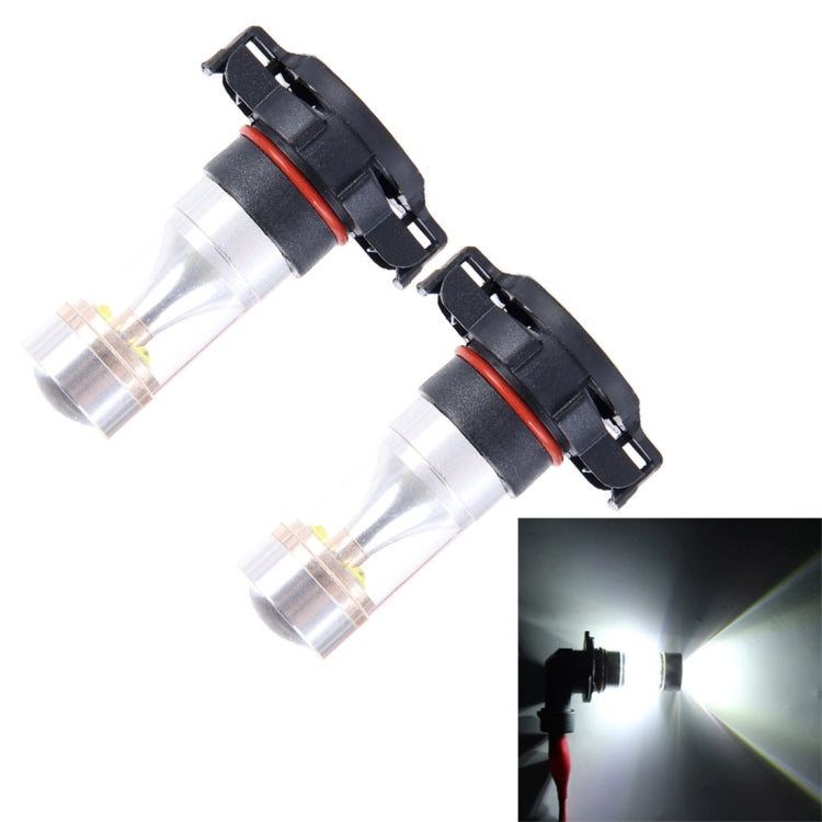 2 PZ H16 30W 350LM 6000K Lampadina fendinebbia per auto CREE 6 LED a luce bianca, DC 12V, H16