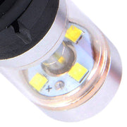 2 PZ H16 30W 350LM 6000K Lampadina fendinebbia per auto CREE 6 LED a luce bianca, DC 12V, H16