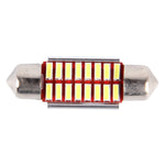 2 pezzi DC 12V 3W 36MM bicuspide luci per portiera auto luce di registro luce cruscotto luci per porte a cupola lampada da lettura a LED con 16 LED SMD 3014 luci bianche, 36MM