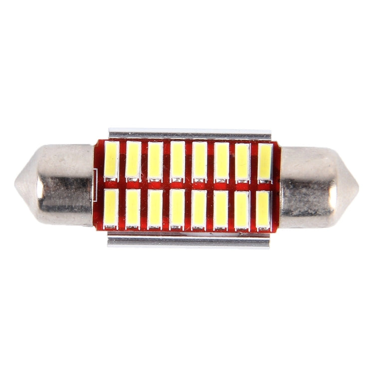 2 pezzi DC 12V 3W 36MM bicuspide luci per portiera auto luce di registro luce cruscotto luci per porte a cupola lampada da lettura a LED con 16 LED SMD 3014 luci bianche, 36MM
