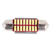 2 pezzi DC 12V 3W 36MM bicuspide luci per portiera auto luce di registro luce cruscotto luci per porte a cupola lampada da lettura a LED con 16 LED SMD 3014 luci bianche, 36MM