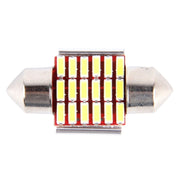 2 PZ DC 12V 3W 31MM Bicuspide Lampade per portiere auto Luce di registrazione per cruscotto Luci per porte a cupola Lampada da lettura a LED con 18 LED SMD 3014 Luci bianche, 31MM