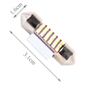 2 PZ DC 12V 3W 31MM Bicuspide Lampade per portiere auto Luce di registrazione per cruscotto Luci per porte a cupola Lampada da lettura a LED con 18 LED SMD 3014 Luci bianche, 31MM