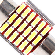 2 PZ DC 12V 3W 31MM Bicuspide Lampade per portiere auto Luce di registrazione per cruscotto Luci per porte a cupola Lampada da lettura a LED con 18 LED SMD 3014 Luci bianche, 31MM