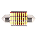 2 PZ DC 12V 6W 36MM Bicuspide Lampade per portiere auto Luce di registrazione per cruscotto Luci per porte a cupola Lampada da lettura a LED con 27 LED SMD 3014 Luci bianche, 36MM