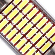 2 PZ DC 12V 6W 36MM Bicuspide Lampade per portiere auto Luce di registrazione per cruscotto Luci per porte a cupola Lampada da lettura a LED con 27 LED SMD 3014 Luci bianche, 36MM