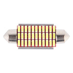 2 PZ DC 12V 6W 41MM Bicuspide Lampade per portiere auto Luce di registrazione per cruscotto Luci per porte a cupola Lampada da lettura a LED con 33 LED SMD 3014 Luci bianche, 41MM