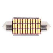 2 PZ DC 12V 6W 41MM Bicuspide Lampade per portiere auto Luce di registrazione per cruscotto Luci per porte a cupola Lampada da lettura a LED con 33 LED SMD 3014 Luci bianche, 41MM