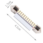 2 PZ DC 12V 6W 41MM Bicuspide Lampade per portiere auto Luce di registrazione per cruscotto Luci per porte a cupola Lampada da lettura a LED con 33 LED SMD 3014 Luci bianche, 41MM