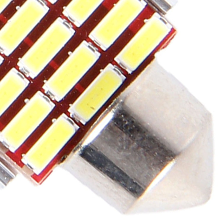 2 PZ DC 12V 6W 41MM Bicuspide Lampade per portiere auto Luce di registrazione per cruscotto Luci per porte a cupola Lampada da lettura a LED con 33 LED SMD 3014 Luci bianche, 41MM