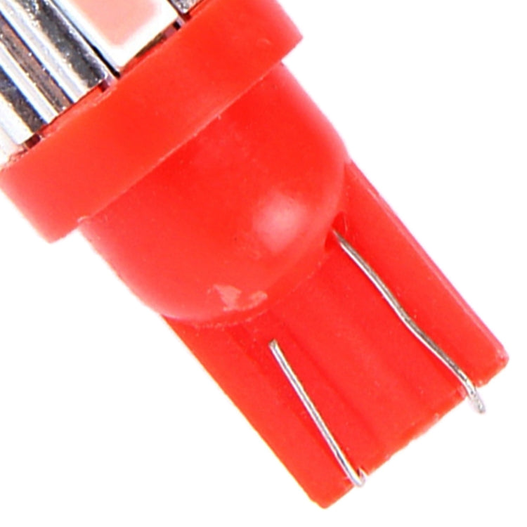 2 PZ T10 3W 6 LED SMD 5630 Luce d'ingombro a luce rosa. DC 12V., 6 LED SMD 5630