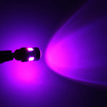 2 PZ T10 3W 6 LED SMD 5630 Luce d'ingombro a luce rosa. DC 12V., 6 LED SMD 5630