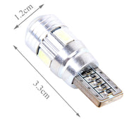 2PCS T10 3W Ice Blue Light 6 SMD 5630 LED Canbus senza errori Luci di ingombro per auto, DC 12V, 6 SMD 5630 LEDs