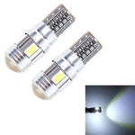 Lampada per luci di ingombro per auto Canbus senza errori 2PCS T10 3W 6 SMD 5630 LED, DC 12V, 6 SMD 5630 LEDs/White Light, 6 SMD 5630 LEDs/Pink Light, 6 SMD 5630 LEDs/Green Light