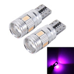 Lampada per luci di ingombro per auto Canbus senza errori 2PCS T10 3W 6 SMD 5630 LED, DC 12V, 6 SMD 5630 LEDs/White Light, 6 SMD 5630 LEDs/Pink Light, 6 SMD 5630 LEDs/Green Light