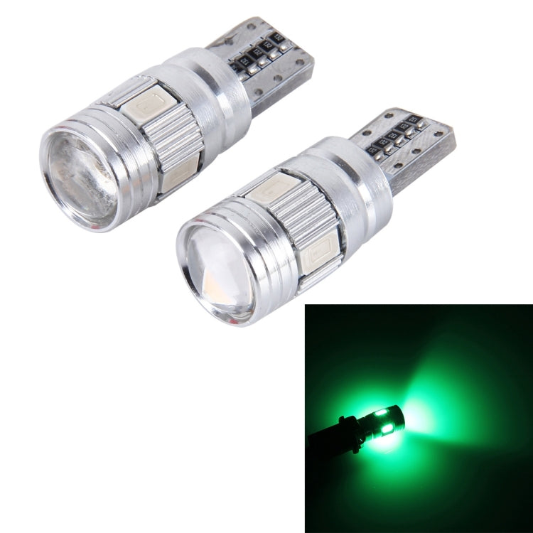 Lampada per luci di ingombro per auto Canbus senza errori 2PCS T10 3W 6 SMD 5630 LED, DC 12V, 6 SMD 5630 LEDs/White Light, 6 SMD 5630 LEDs/Pink Light, 6 SMD 5630 LEDs/Green Light