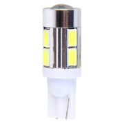 Lampada per luci di ingombro per auto, 2 pezzi T10 6W a luce bianca 10 SMD 5630 LED, DC 12V, 10 SMD 5630 LEDs