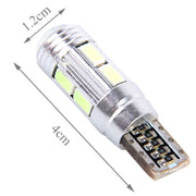2PCS T10 6W Ice Blue Light 10 SMD 5630 LED Canbus senza errori Luci di ingombro per auto Lampada, DC 12V, 2 PCS T10 6W