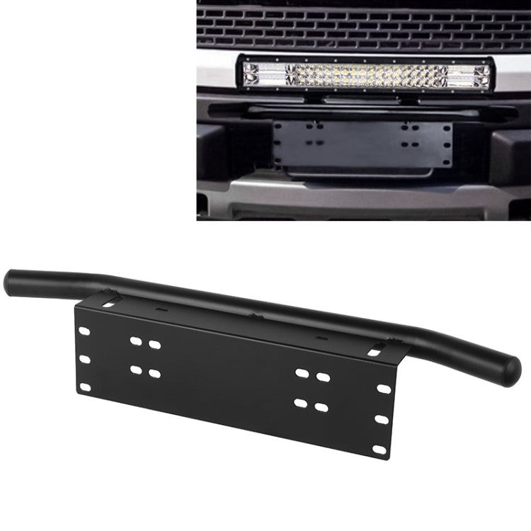 Telaio paraurti targa universale per Jeep fuoristrada Staffa di montaggio per barra luminosa da lavoro a LED con benna anteriore, Universal License Plate Bumper Fram, Universal License Plate Bumper Frame