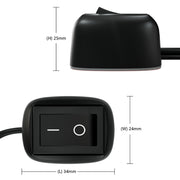Interruttore Jtron per auto fai da te da 0,5 m Pulsante a discesa Spegnimento/accensione DC 12 V per fendinebbia, DRL, strisce LED, 0.5m