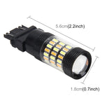 3157 5W 450LM 60LED DC 12V SMD-4014 Luce di stop per auto per auto Indicatori di direzione Luci per auto (luce bianca + luce gialla), 3157