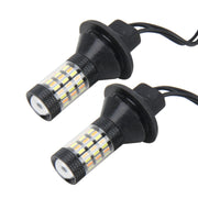 2 PZ 7440 5W 450LM 60LED DC 12V SMD-4014 Luce di stop per auto per auto Indicatori di direzione Set di sorgenti per auto (luce bianca + luce gialla), Lunghezza cavo: 40 cm, 7440