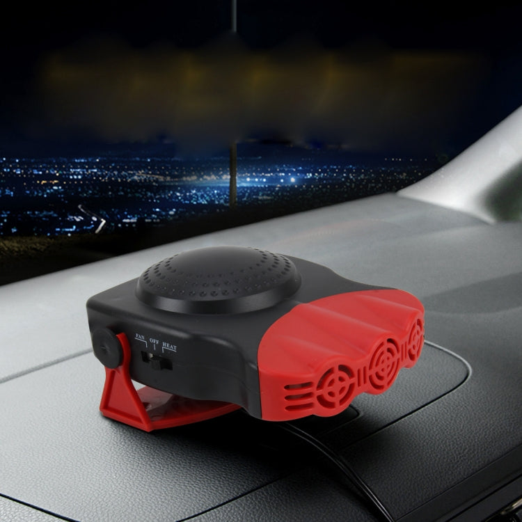 DC 12V 150W Freddo e caldo a doppio uso Tre prese per auto Riscaldatore elettronico per auto Ventola sbrinatore per parabrezza Disappannatore, 150W Black, 150W Red