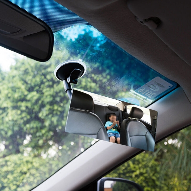 Specchio per punto cieco rettangolare per parabrezza interno regolabile a 360 gradi con portabicchieri, XL-1013